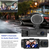 3-Linsen-Auto-DVR-Dashcam