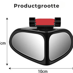 Biflect – Set aus Spiegeln zur Überwachung des gesamten Winkels, 360° drehbar und mit vergrößerter Sicht (2 Stück)