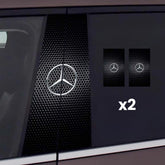 2 Stück Autofensteraufkleber mit Logo