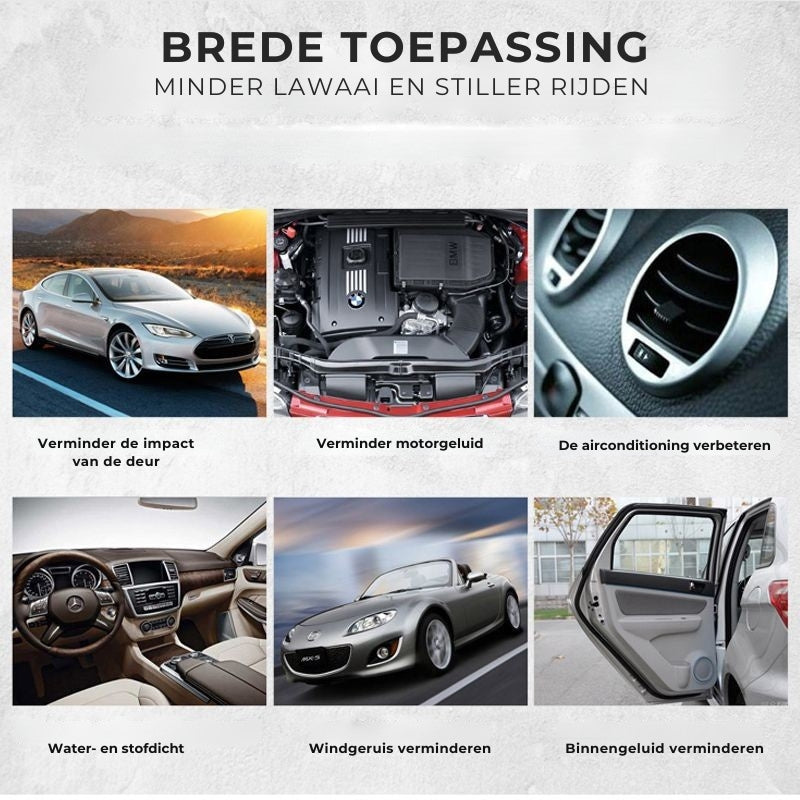 AutoSeal – Dichtungsstreifen voor Schalldämmung van Autotüren