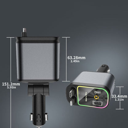 Auto-Ladegerät mit ausziehbarem Kabel