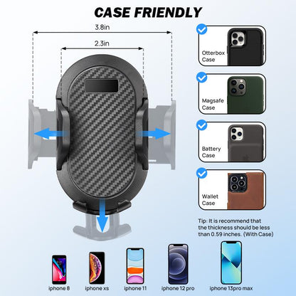 Verstellbare Handyhalterung mit zwei Halterungen für Getränkehalter im Auto