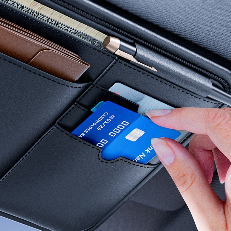 Multifunktionaler Organizer für die Sonnenblende im Auto – Praktische Aufbewahrung und einfacher Zugriff