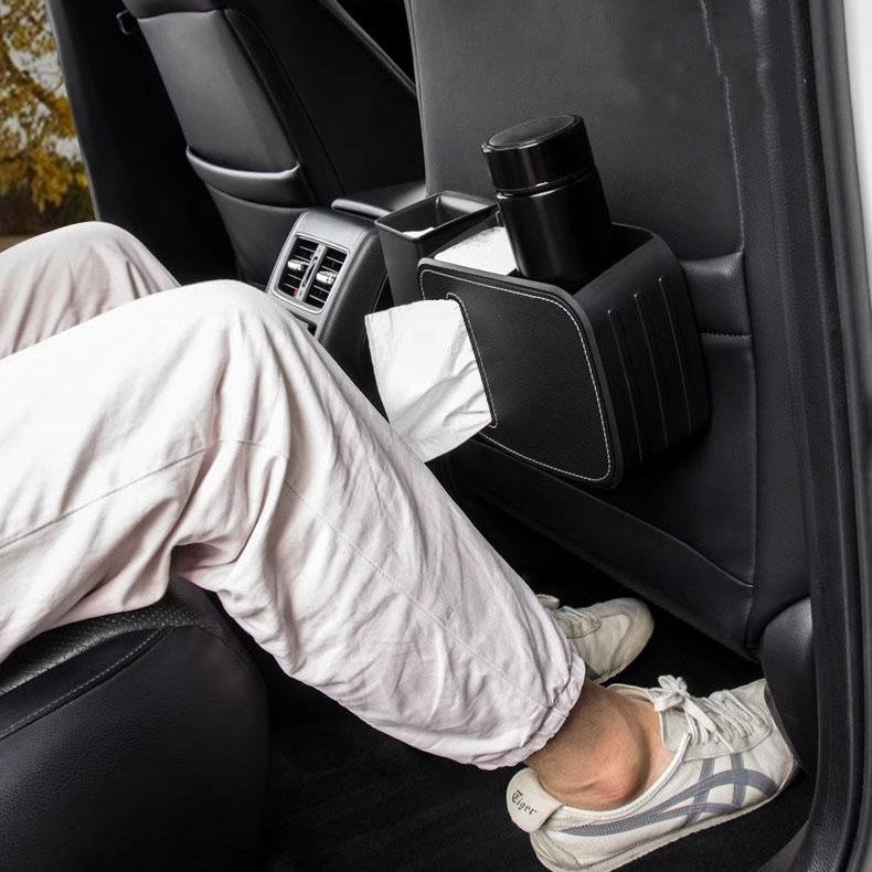 Multifunktionale Auto-Organizerbox mit Abfalleimer und Taschentuchhalter