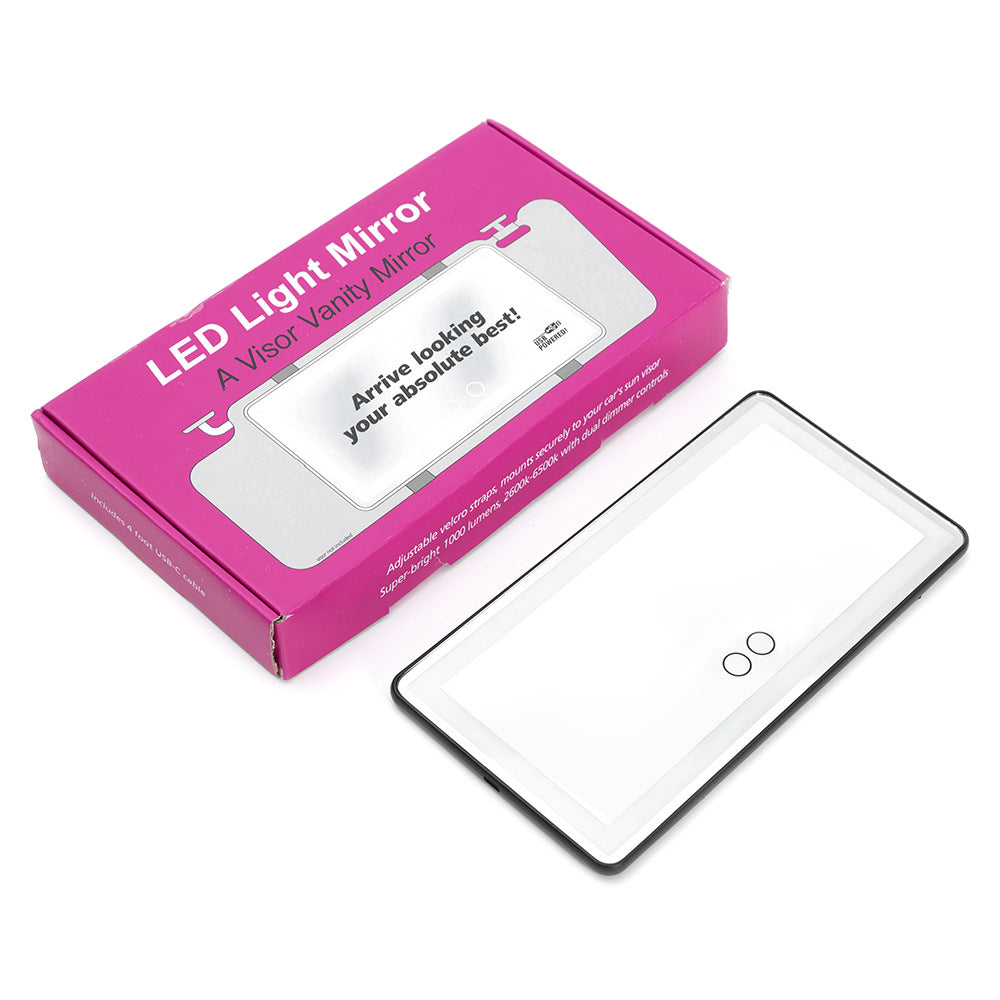 LED-Schminkspiegel für die Sonnenblende im Auto – perfekt für Make-up und Pflege