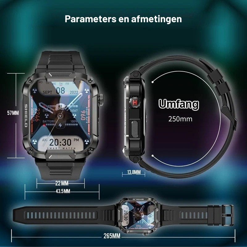 Militär-Smartwatch IP67 