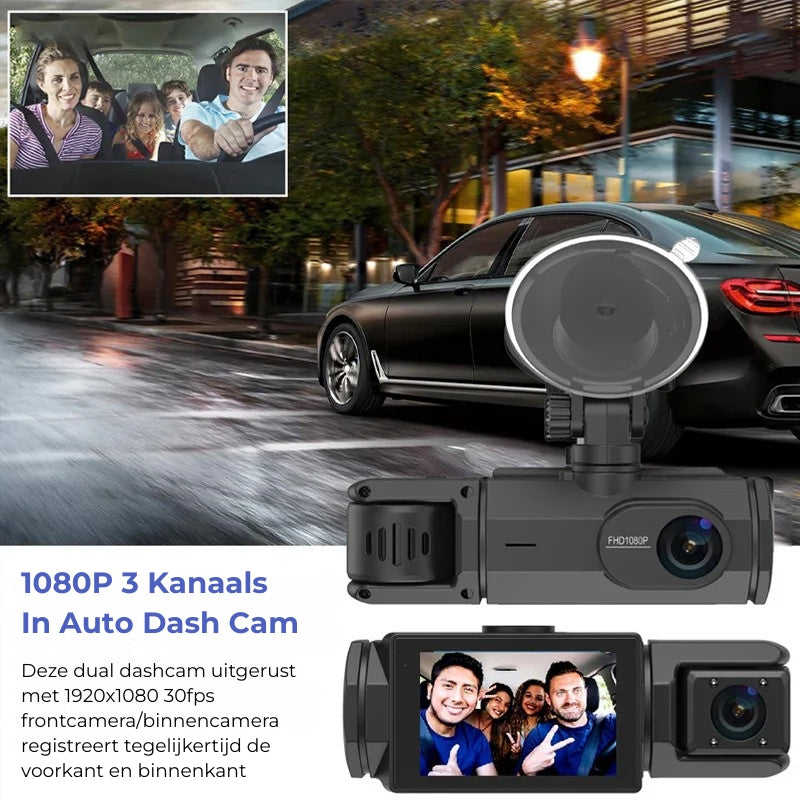 3-Linsen-Auto-DVR-Dashcam