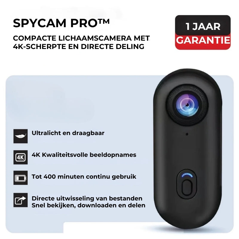 SpyCam PRO – Tragbare HD-Videokamera mit Bewegungserkennung