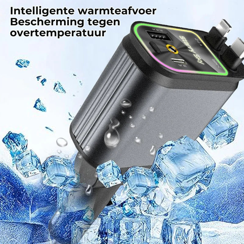 Auto-Ladegerät mit ausziehbarem Kabel