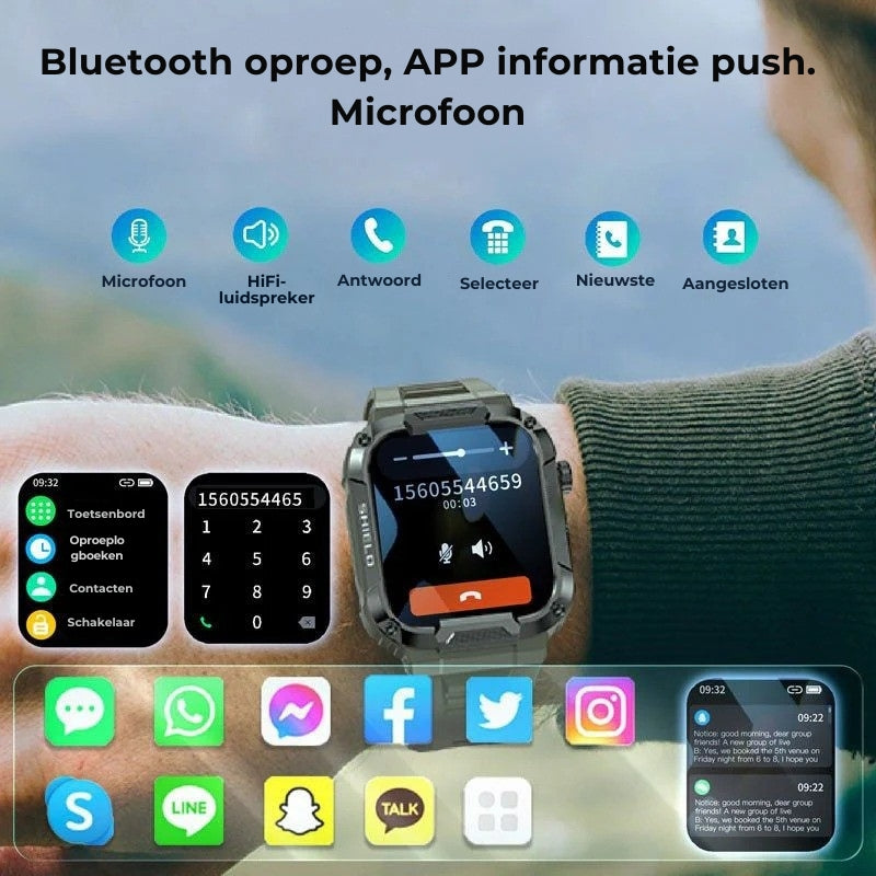 Militär-Smartwatch IP67 