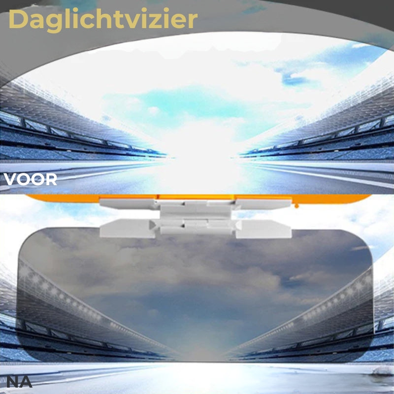 Transparenter UV-beständiger Zonneklep 2-in-1