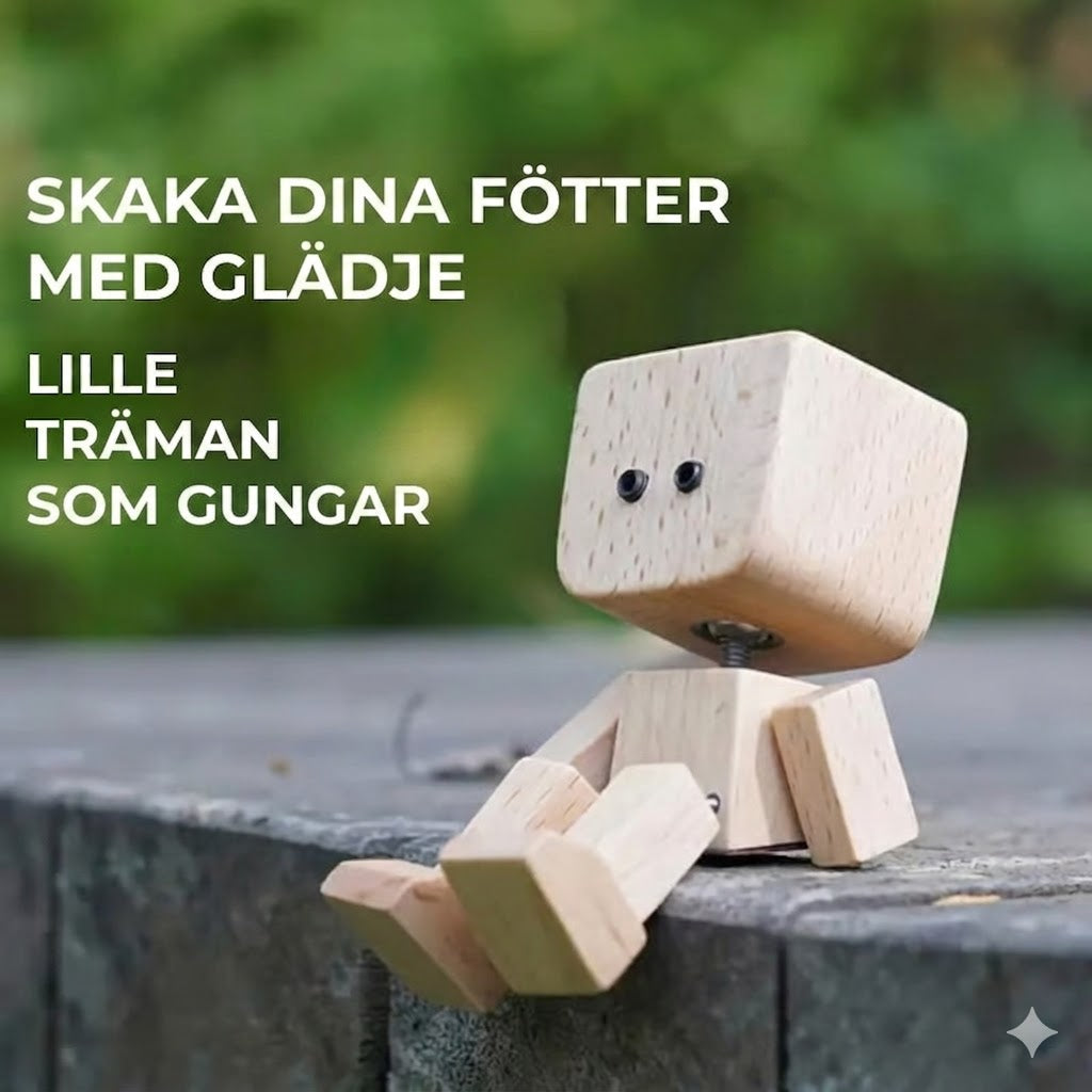 Charmante kleine Holzfigur mit 12 magnetischen Gesichtsausdrücken