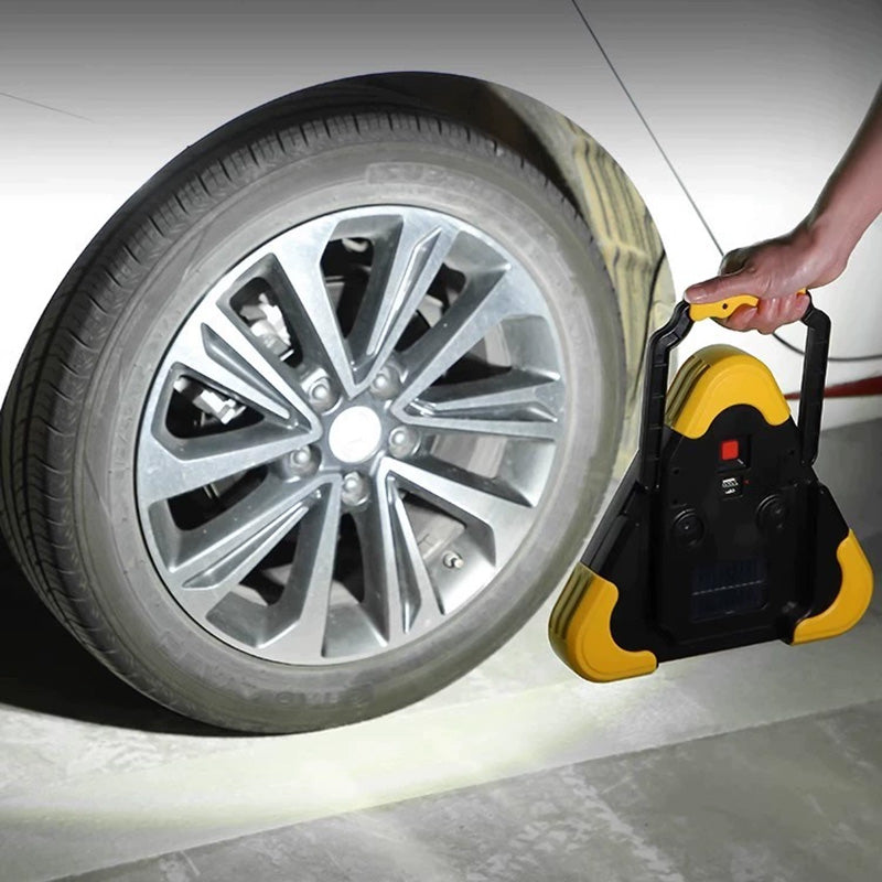 WEIQUEEN LED Multifunktionale solarbetriebene Dreibein-Warnleuchte für Autos