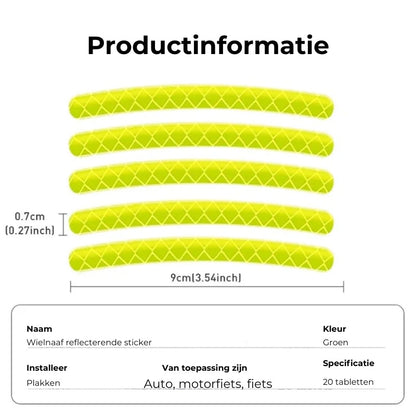Leuchtende Auto-Radaufkleber (20 Stücke)