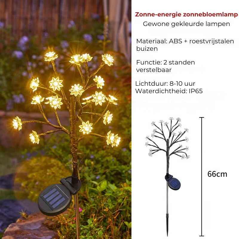 Solarbetriebene Kirschblüten-Gartenlampe