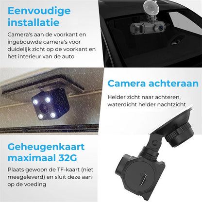 3-Linsen-Auto-DVR-Dashcam