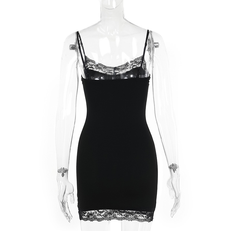 Dark Style Personalisierter Spicy Girl Kurzer Rock mit Hosenträgerrock im Totenkopf-Print 