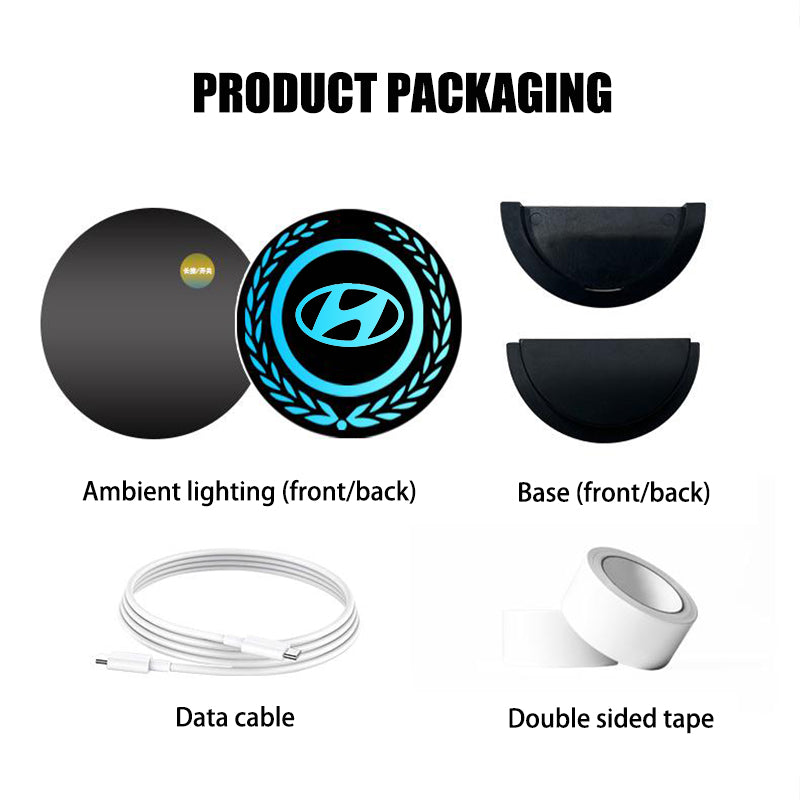 Aufladbares LED-Autologo – Neonlichteffekt