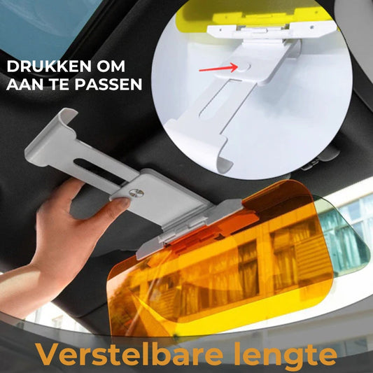 Transparenter UV-beständiger Zonneklep 2-in-1
