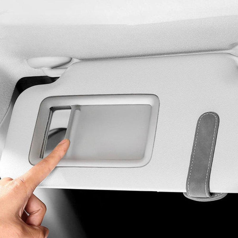 Multifunktionaler Brillenclip aus Wildleder mit Ihrem Autologo