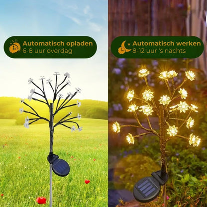 Solarbetriebene Kirschblüten-Gartenlampe