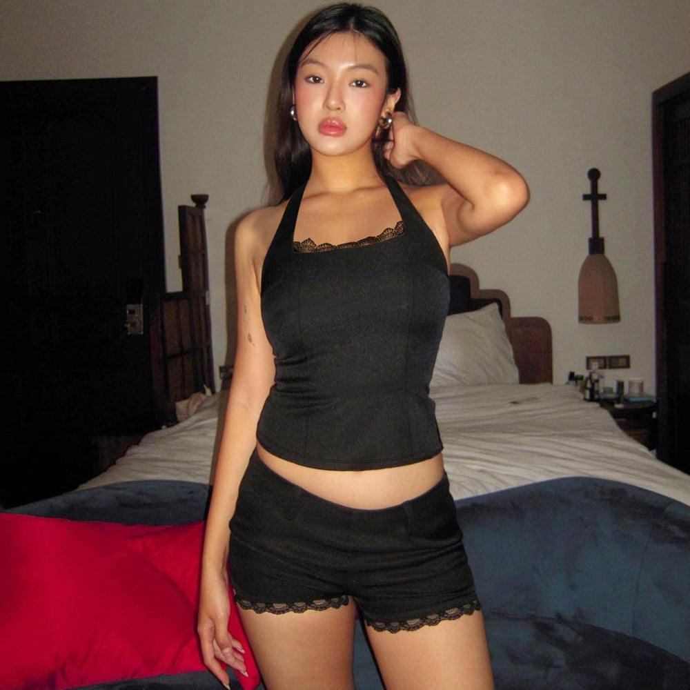 Frauen Casual Weste Kurz Crop Top Streetwear Weibliche Strick Tops Y2K Party Club Shirts