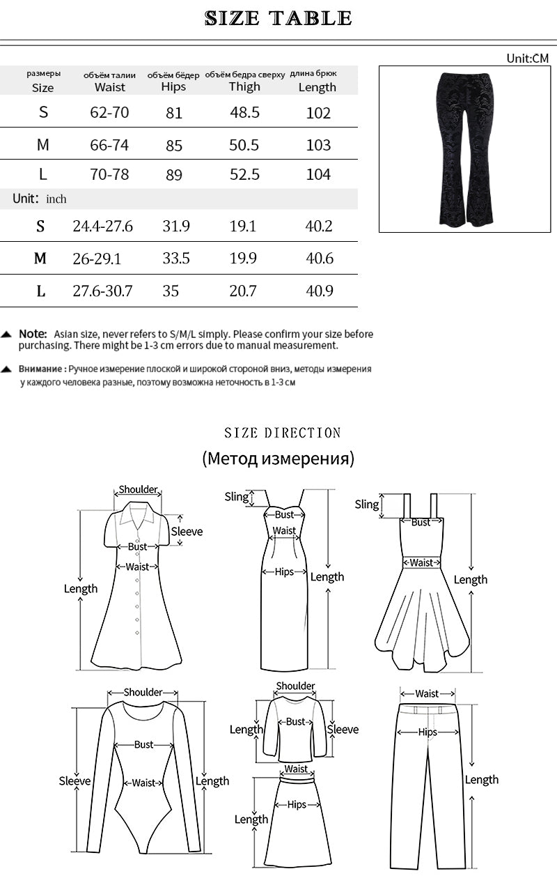 Dark Fashion Temperament Schlaghose Damen Wildleder geprägte Freizeithose 