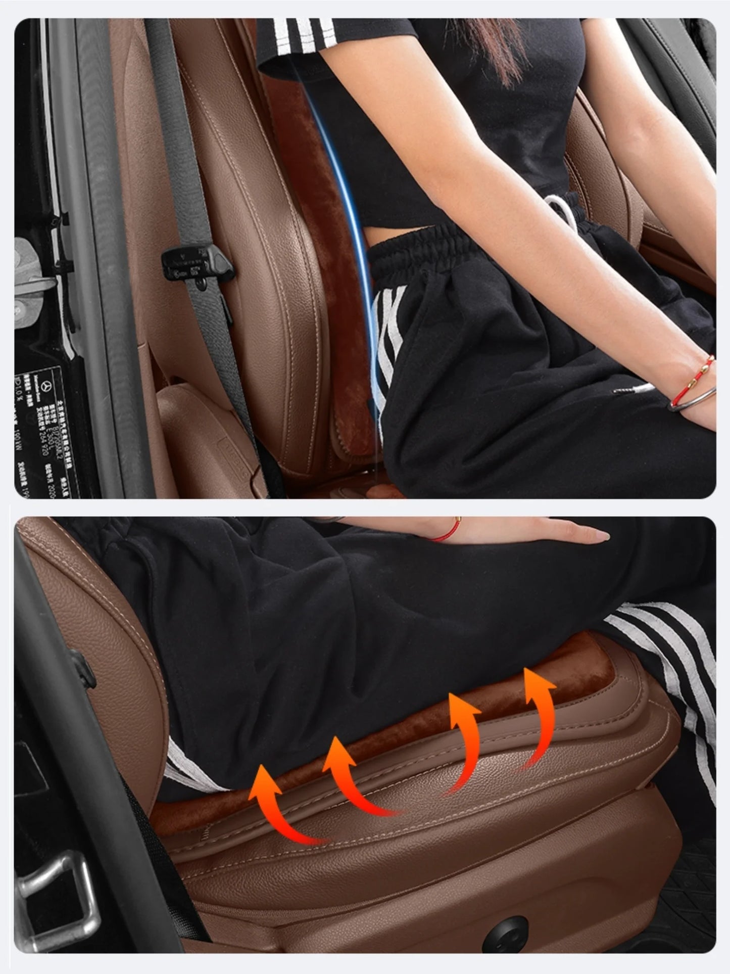 Winter Autositzkussen | Flauschig &amp; Schnell Aufheizend 