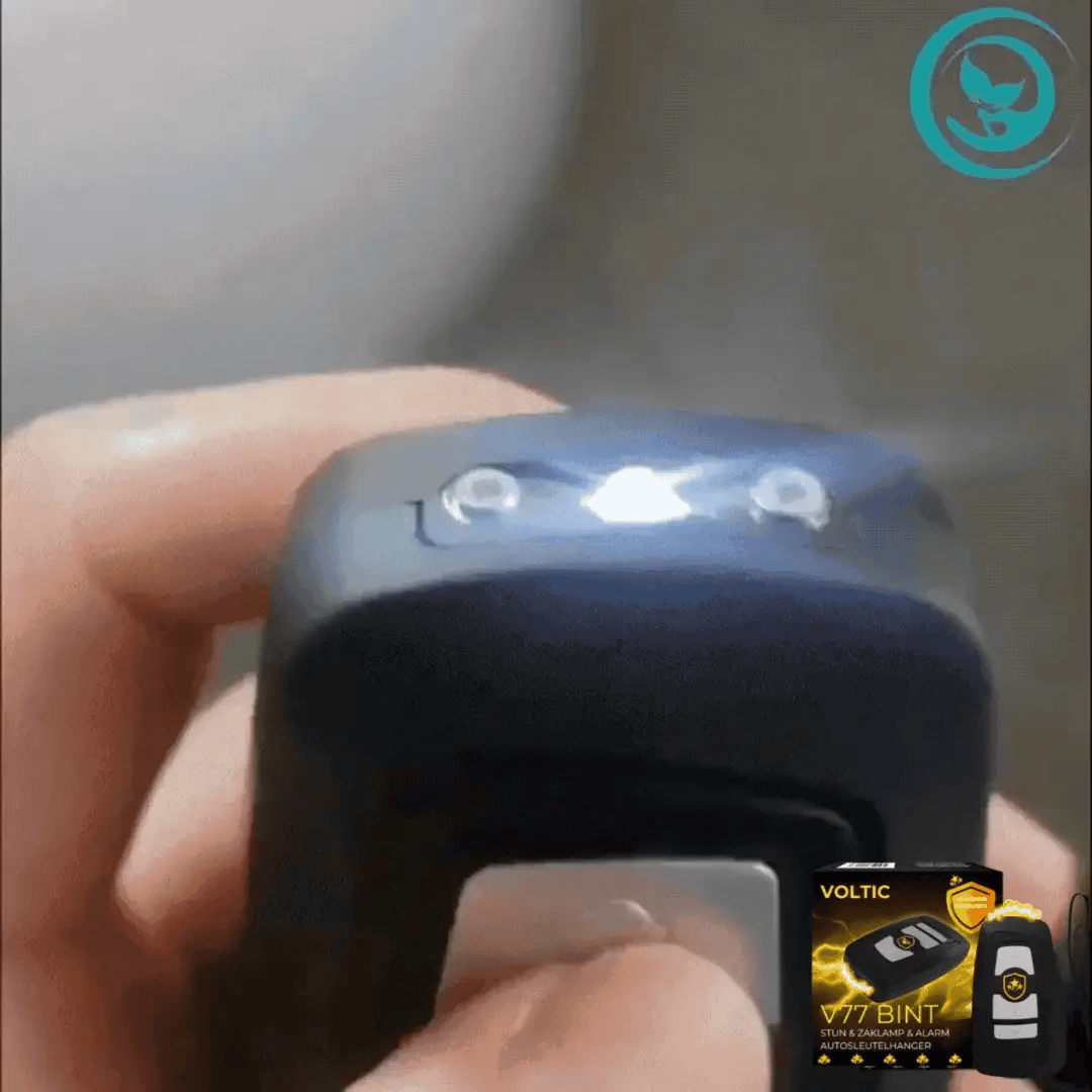 Voltic V77 3-in-1 Überspannungsschutz, Taschenlampe und Alarm-Schlüsselanhänger 