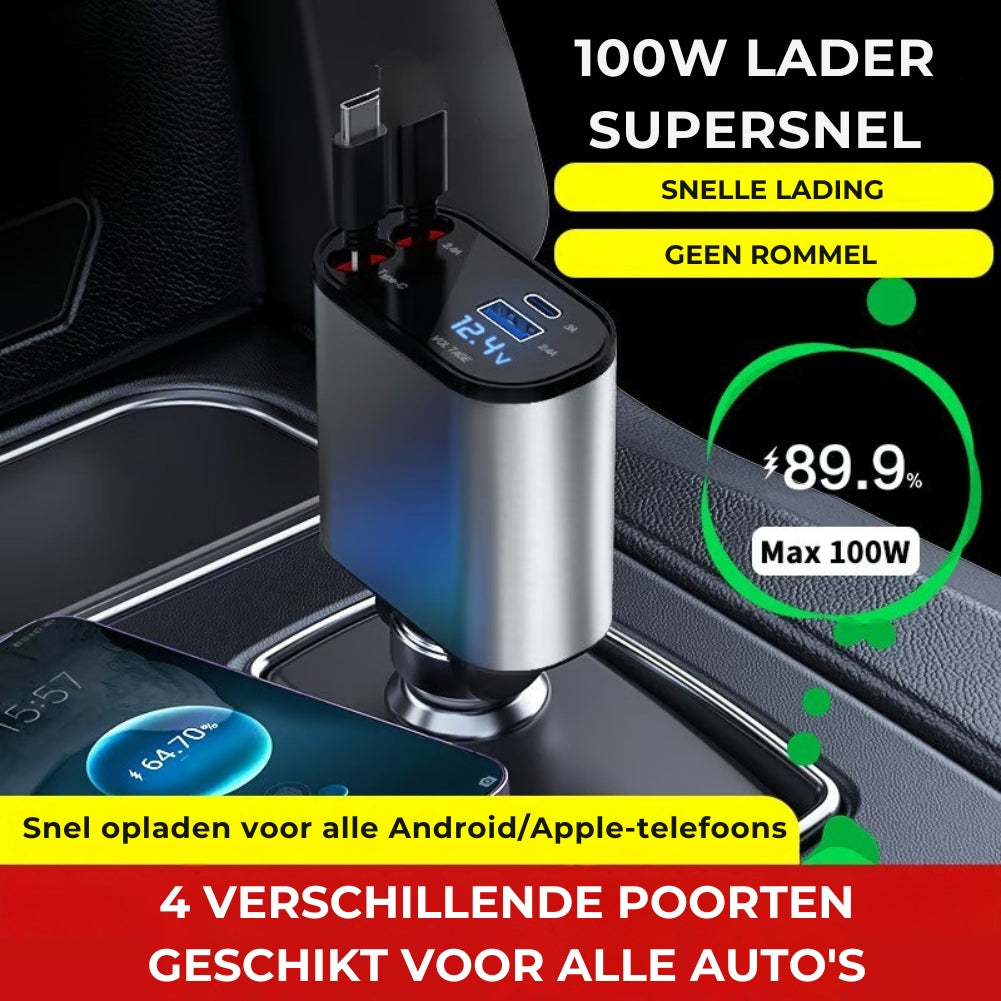 Schnelllade-Autolader – Multi-Toestel