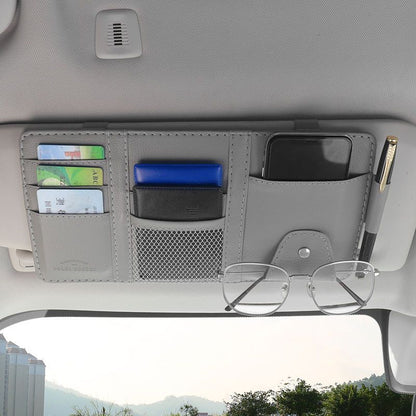 Multifunctionele organizer voor de zonneklep - Autohouder voor rijbewijs, bonnetjes en pasjes