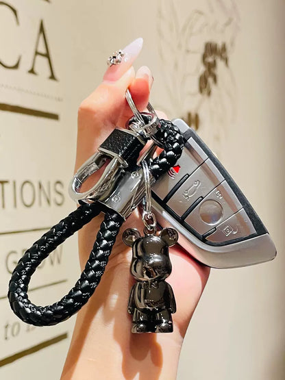 Metalen beer autosleutelhanger
