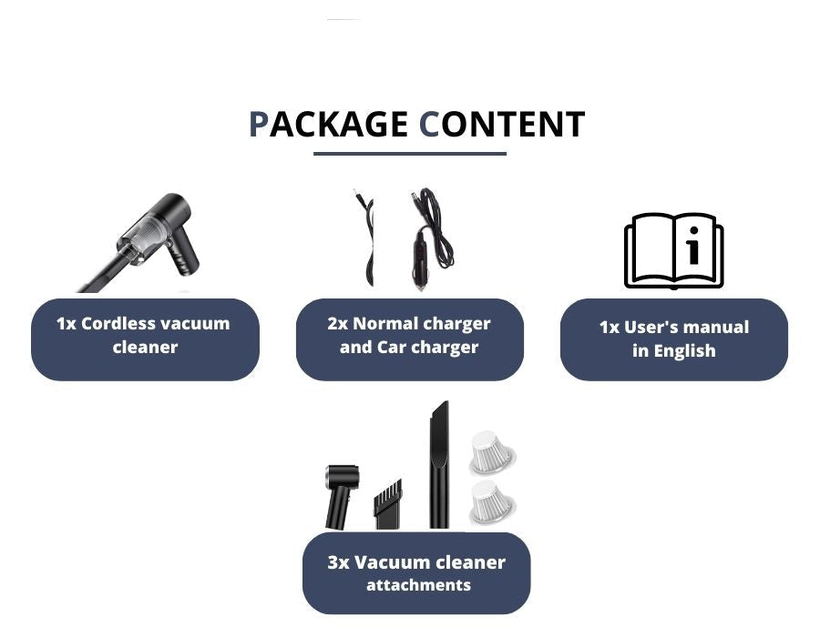 Small cordless car vacuum cleaner 