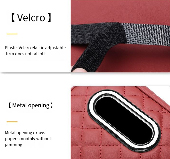 Multifunktionales Auto-Armlehnenkissen aus Leder – Hält Handy und Taschentücher