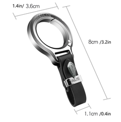 Luxuriöser Auto-Schlüsselanhänger aus Leder mit geprägtem Metalldesign