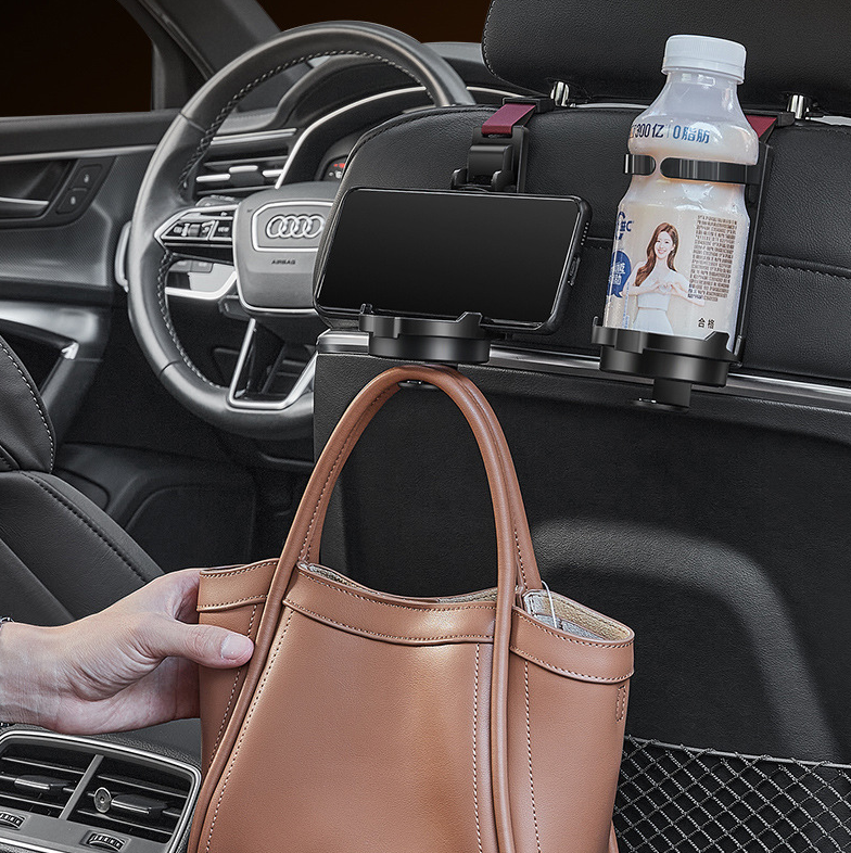 Multifunctional Car Hook - Cup Holder &amp; Heavy-Duty Support