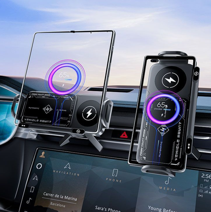 Elektrische Kfz-Halterung – kompatibel mit kabellosem Laden