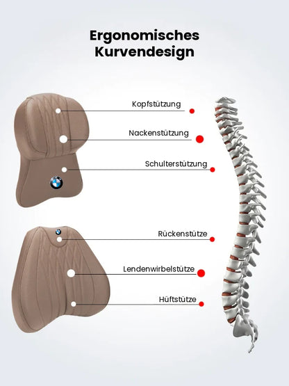 Auto-Kopfstützen- & Lendenkissen-Set