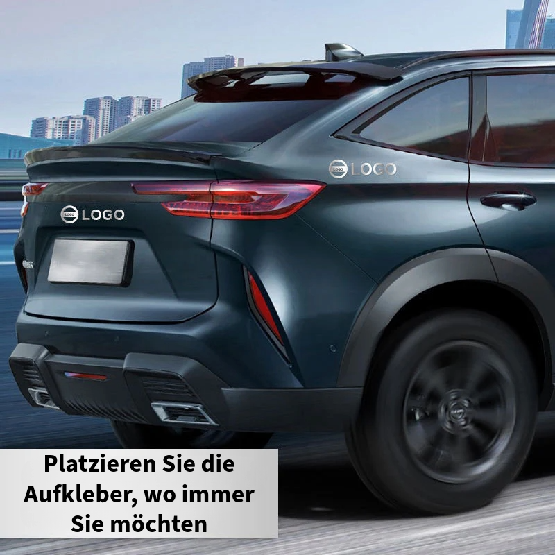 Luxuriöse Autoaufkleber aus Metall