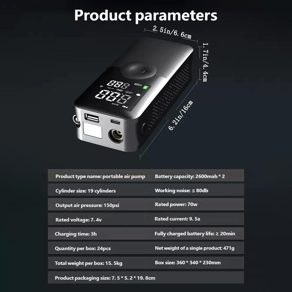 Tragbarer Reifenfüller fürs Auto