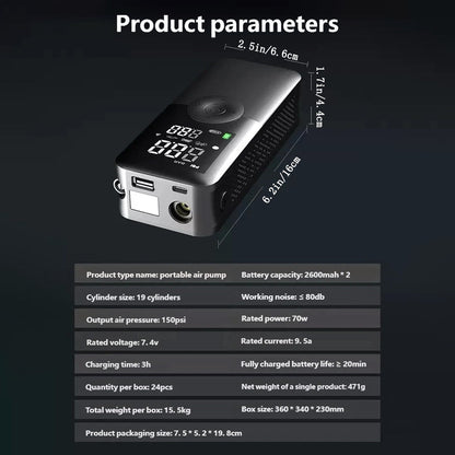 Tragbarer Reifenfüller fürs Auto