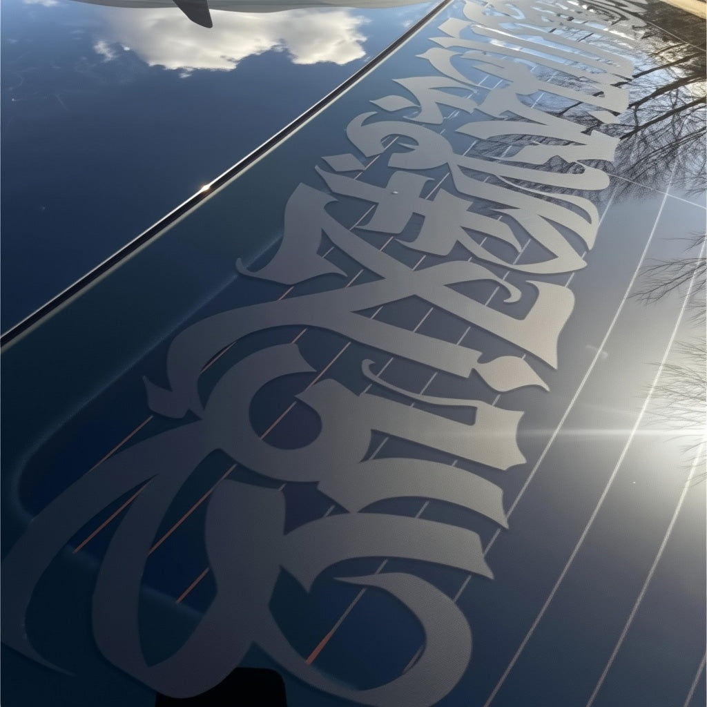 Gotischer Windschutzscheibenaufkleber