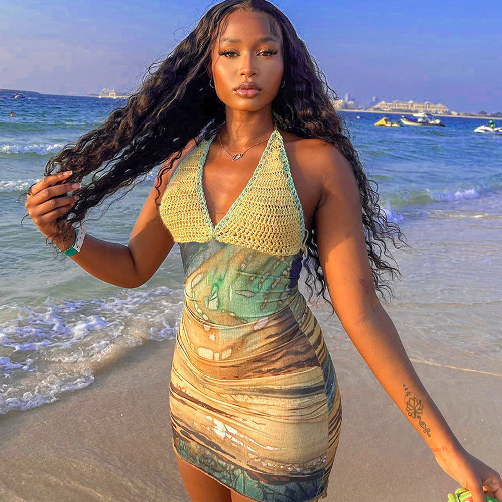 Modisches Satin-Hosenträgerkleid mit hoher Taille für Damen, sexy, elegantes, figurbetontes Outfit, Abendkleid 