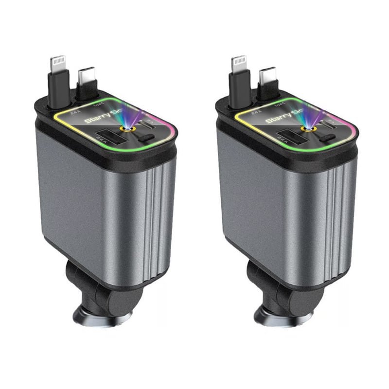 Auto-Ladegerät mit ausziehbarem Kabel