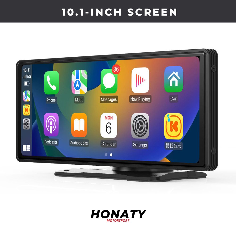 Connected HD display with CarPlay and Android Auto 