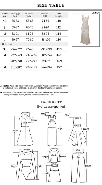 Blingbling Elegantes Camisole Abendkleid Sexy Slim Fit Langer Rock 