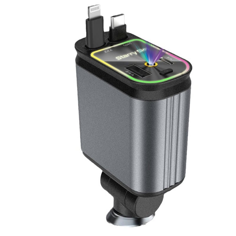 Auto-Ladegerät mit ausziehbarem Kabel