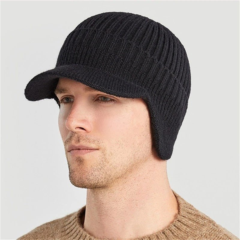 Outdoor Elastische Warme Ohrenschutz Gebreite Mütze