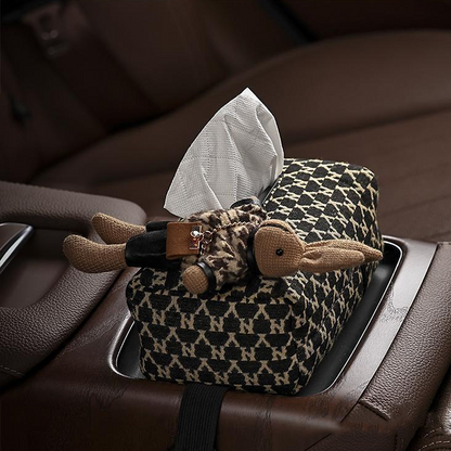 BunnyCharm Auto-Taschentuchbox – mit Hasen-Plüschtier