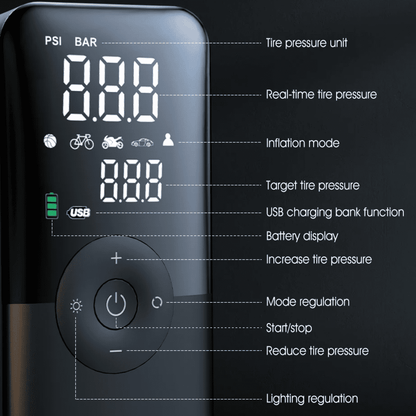 Tragbarer Reifenfüller fürs Auto